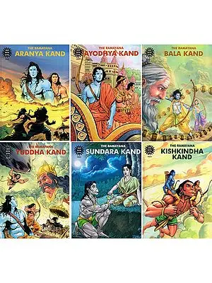 Valmiki's Ramayana (Set of 6 Hardbound Comics)