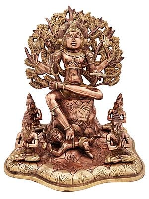 18" Dakshinamurti Shiva In Brass | Handmade | Made In India