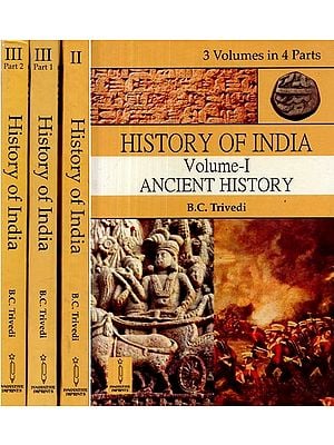 History of India- Ancient, Medieval and Modern (Set of 3 Volumes in 4 Parts)