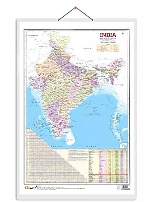 India: Road Guide and Political (Map)