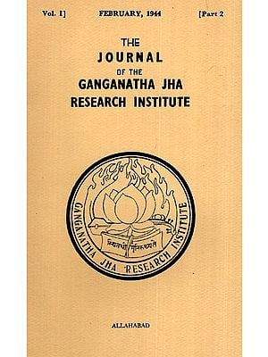 The Journal of the Ganganath Jha Research Institute (Vol-I February 1944 Part 2) An Old And Rare Book