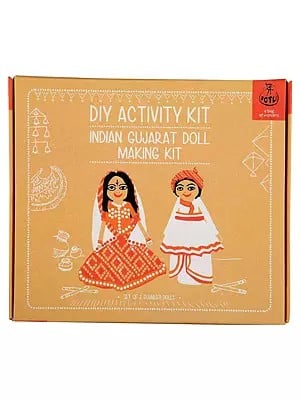 Indian Gujarat Doll Making Kit: Set of 2 Bengali Dolls (Do it Yourself)