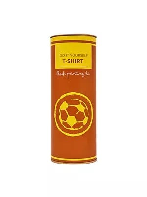 Cotton T-Shirt Block Printing Kit Yellow Football (Do it Yourself)