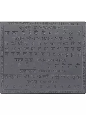অসমীয়া বর্ণমালা- Assamese Language Alphabet Slates for Children with Complete Letters in Grooves to Learn Thoroughly by Tracing with Pencil (Assamese)