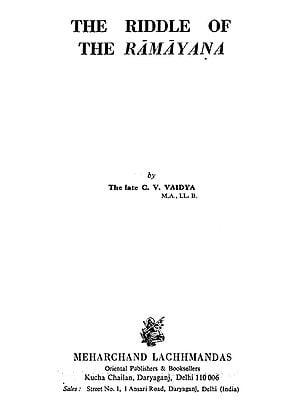 The Riddle of The Ramayana (An Old and Rare Book)