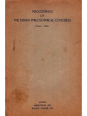 Proceedings of The Indian Philosophical Congress : Patna - 1968  ( An Old and Rare Book)