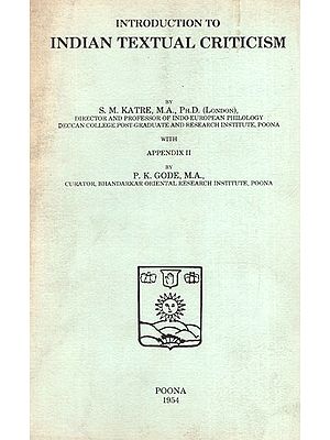 Introduction to Indian Textual Criticism (An Old and Rare Book)