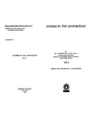 Studies in the Upapuranas- An Old and Rare Book: Pinholed (Set of 2 Volumes)