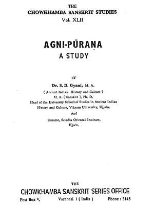 A Study of Agni-Purana (An Old and Rare Book)