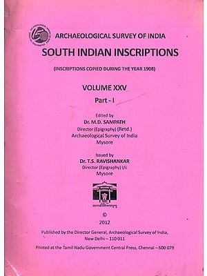 South Indian Inscriptions Volume XXV (Part-I)