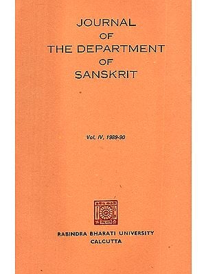 Journal of The Department of Sanskrit- Volume 4, 1989-90 (An Old Book)