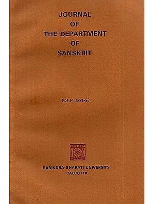 Journal of The Department of Sanskrit- Volume 5, 1991-93 (An Old Book)