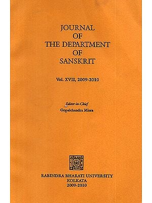 Journal of The Department of Sanskrit- Volume 17, 2009-10