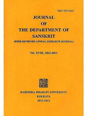 Journal of The Department of Sanskrit- Volume 18, 2012-13