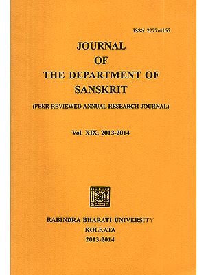 Journal of The Department of Sanskrit- Volume 19, 2013-14