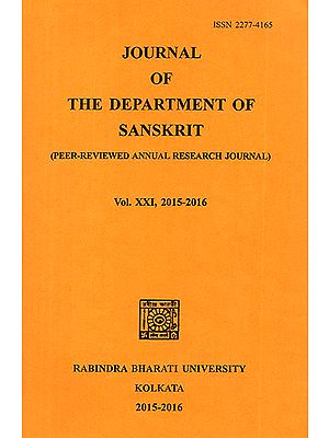 Journal of The Department of Sanskrit- Volume 21, 2015-16