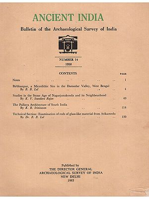 Ancient India- Bulletin of the Archaeological Survey of India (Number 14)