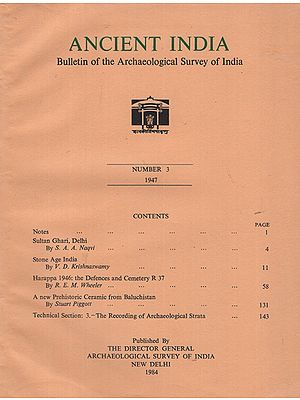 Ancient India- Bulletin of the Archaeological Survey of India (Number 3)