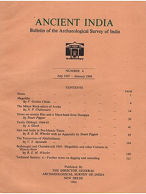 Ancient India- Bulletin of the Archaeological Survey of India (Number 4)