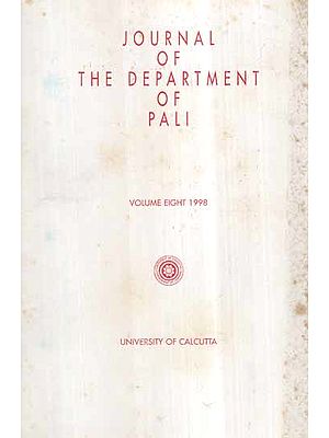 Journal of The Department of Pali- Vol-VIII, 1998 (An Old and Rare Book)