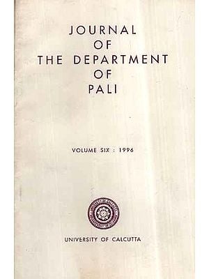 Journal of The Department of Pali- Vol-VI, 1996 (An Old and Rare Book)