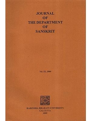 Journal of the Department of Sanskrit: Vol. IX- 2000 (An Old and Rare Book)