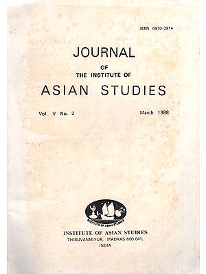 Journal of The Institute of Asian Studies- Vol. V, No. 2- March 1988 (An Old and Rare Book)
