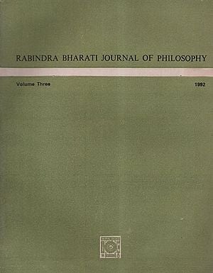 Rabindra Bharati Journal of Philosophy: Volume Three, 1992 (An Old and Rare Book)