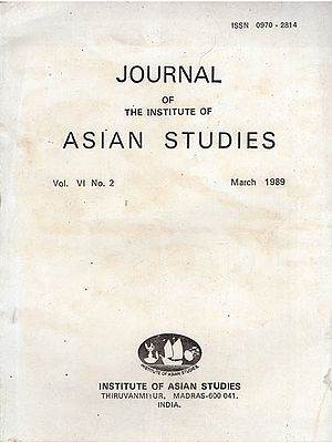 Journal of The Institute of Asian Studies- Vol. VI. No. 2- March 1989 (An Old and Rare Book)