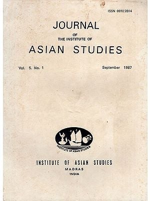 Journal of The Institute of Asian Studies- Vol. 5. No. 1- September 1987 (An Old and Rare Book)