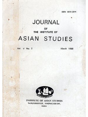 Journal of The Institute of Asian Studies- Vol. V. No. 2- March 1988 (An Old and Rare Book)