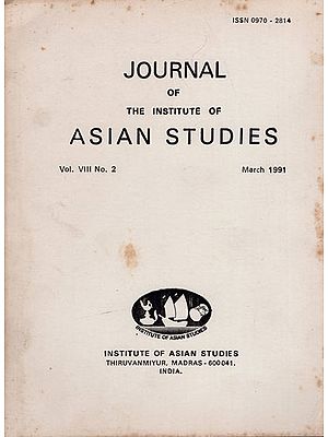 Journal of The Institute of Asian Studies- Vol. VIII, No. 2- March 1991 (An Old and Rare Book)