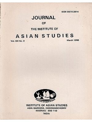 Journal of The Institute of Asian Studies- Vol. XIII, No. 2- March 1996 (An Old and Rare Book)