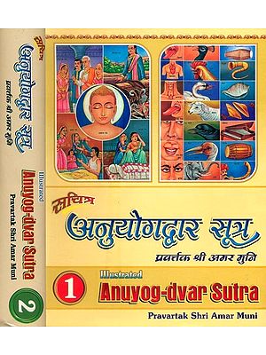 सचित्र अनुयोगद्वार सूत्र- Illustrated Anuyog Dwar Sutra (Set of 2 Volumes)