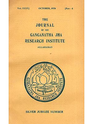 The Journal of The Ganganatha Jha Research Institute in Part- 4 Vol-24 (An Old & Rare Book)