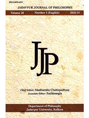 Jadavpur Journal of Philosophy Volume-28 Number-1 (English) 2018-19