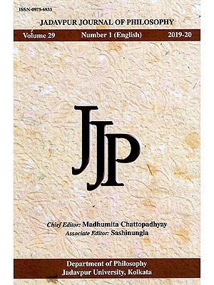 Jadavpur Journal of Philosophy Volume-29 Number-1 (English) 2019-20