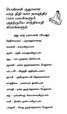 tamil astrology books about thithi