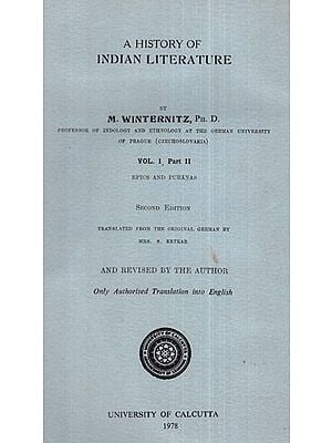 A History of Indian Literature Vol- I Part - II (An Old and Rare Book)