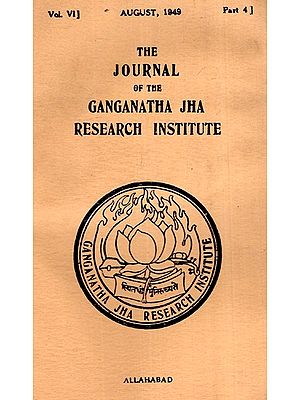 The Journal of the Ganganath Jha Research Institute (Vol-VI August 1948 Part 4) An Old And Rare Book