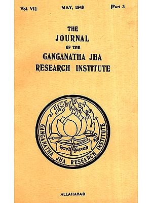 The Journal of the Ganganath Jha Research Institute (Vol-VI May 1949 Part 3) An Old And Rare Book