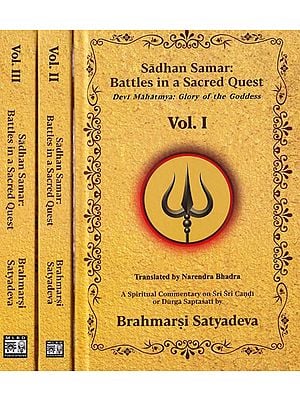 Sadhan Samar: Battles in a Sacred Quest (Devi Mahatmya: Glory of the Goddess) A Spiritual Commentary on Sri Sri Candi or Durga Saptasati by Brahmarsi Satyadeva (Set of 3 Volumes)