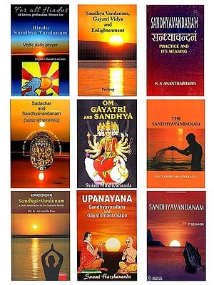 Books on Sandhya: The Daily Vedic Ritual of the Hindus (Set of 9 Books)