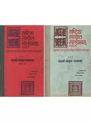 पंजाबी - संस्कृत - पाठमाला- Punjabi-Sanskrit-Pathmala: Set of 2 Volumes (An Old and Rare Book)