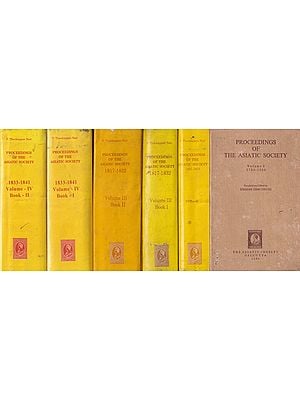 Proceedings of The Asiatic Society: 1784 - 1841 An Old and Rare Book (6 Books in Set of 4 Volumes)