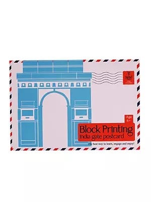 India Gate Postcard Block Printing:  Age 6+ (Do it Yourself)