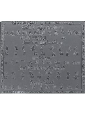 Tamil Language Alphabet Slates for Children with Complete Letters in Grooves to Learn Thoroughly by Tracing with Pencil
