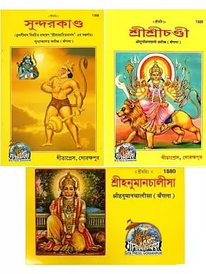 3 Books in Bengali for Chanting (Sundarkanda, Durga Saptashati and Hanuman Chalisa)