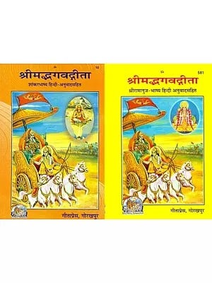 Bhagavad Gita with Bhashyas of Shankaracharya and Ramanuja (Ideal for Comparative Study)- Set of 2 Books