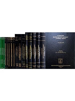 An Encyclopaedic Dictionary of Sanskrit on Historical Principles in Set of 17 Books (An Old and Rare Book)